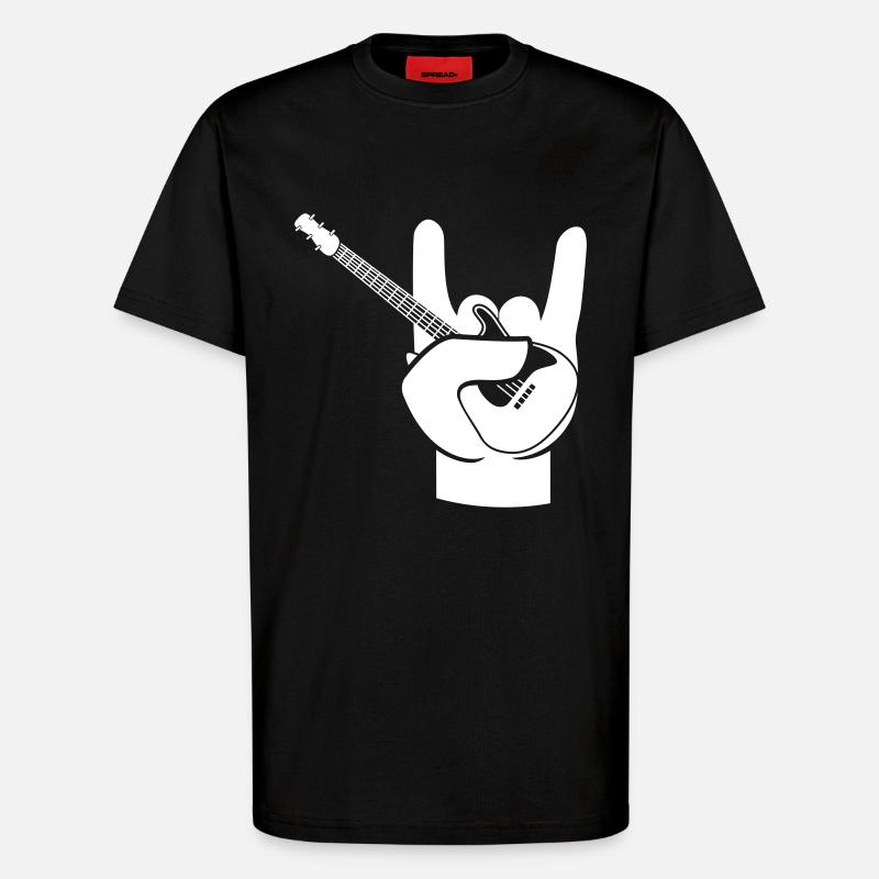 Lets rock - T-Shirt - made by SPREAD - SOLID BLACK