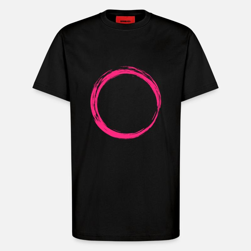 Kreis Symbol Design Rosa - T-Shirt - made by SPREAD - SOLID BLACK