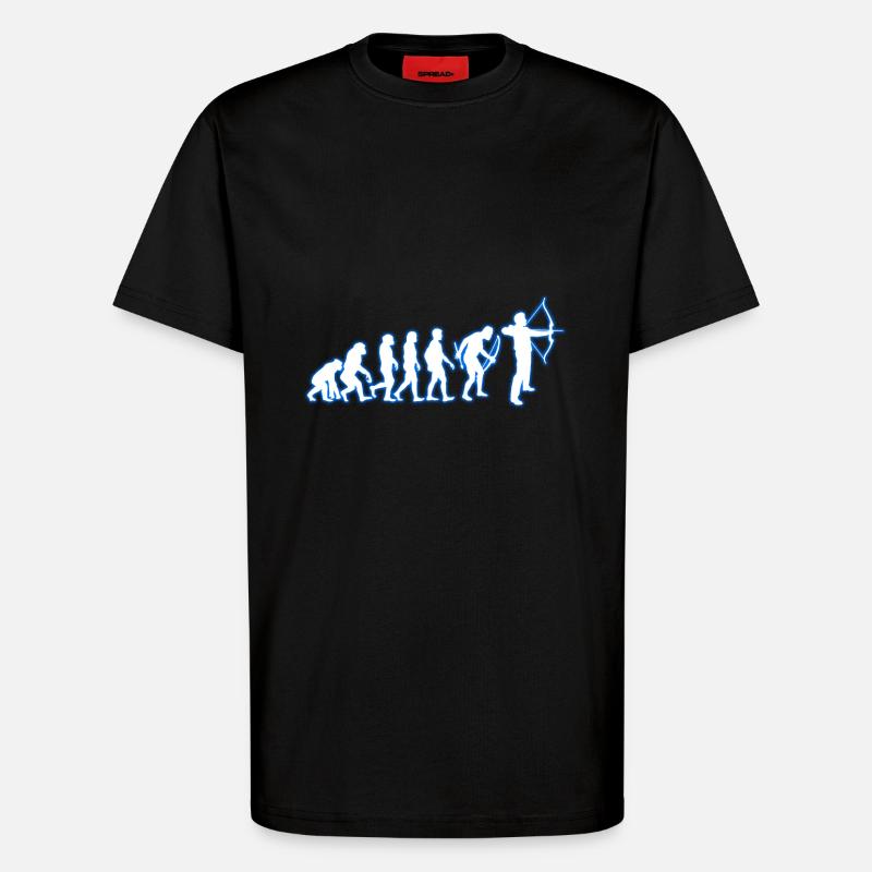 Evolution Bogenschießen - T-Shirt - made by SPREAD - SOLID BLACK
