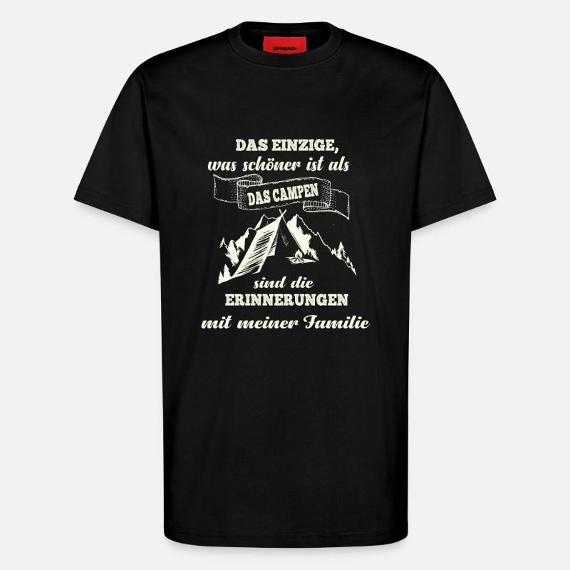 Camping - T-Shirt - made by SPREAD - SOLID BLACK