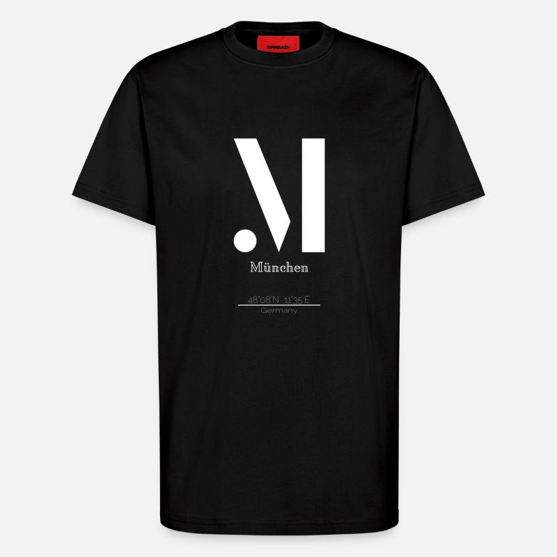 München - T-Shirt - made by SPREAD - SOLID BLACK