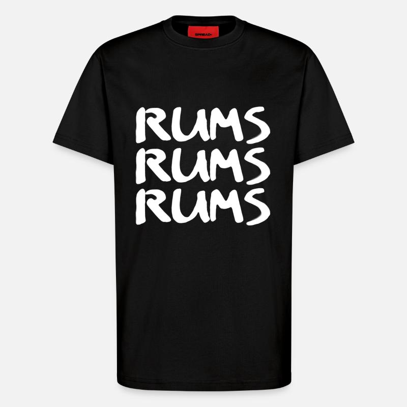 RUMS - T-Shirt - made by SPREAD - SOLID BLACK