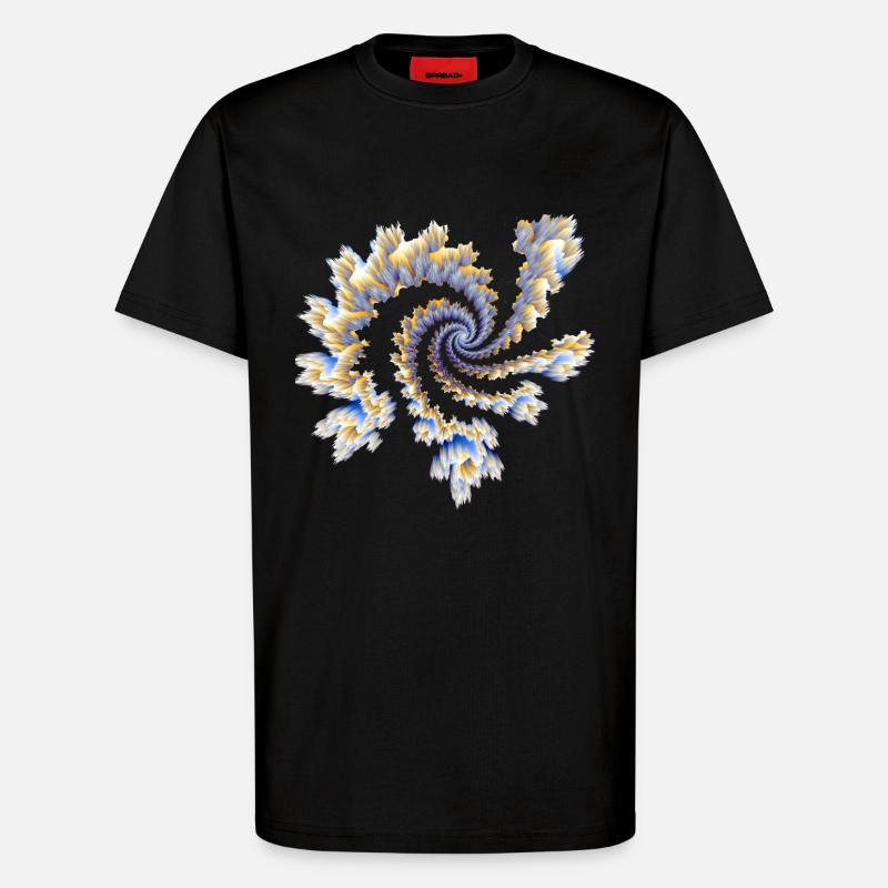 Fractal Explodes - T-Shirt - made by SPREAD - SOLID BLACK