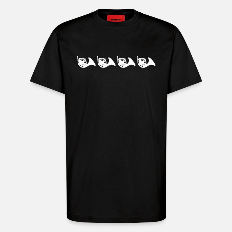 Retro Waldhörner - T-Shirt - made by SPREAD - SOLID BLACK