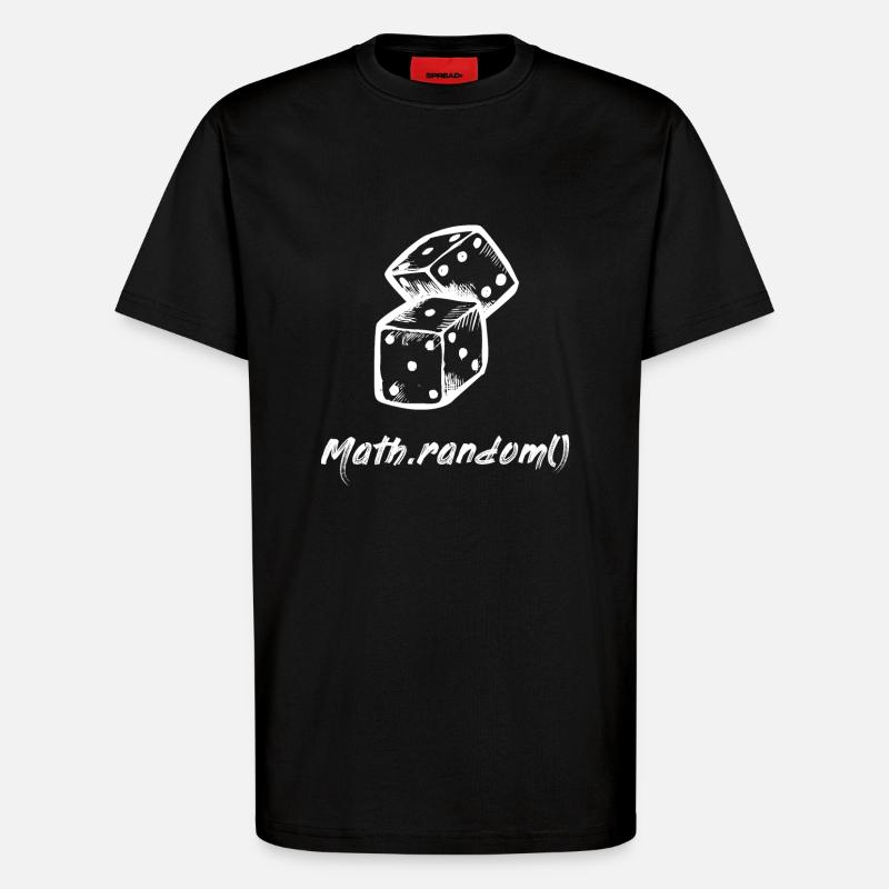 Math.random () #WHITE - T-shirt bio décontracté fabriqué en UE - SOLID BLACK