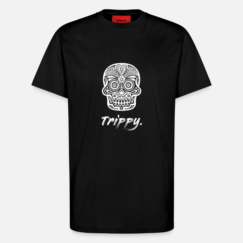 Trippy. #white - T-Shirt - made by SPREAD - SOLID BLACK