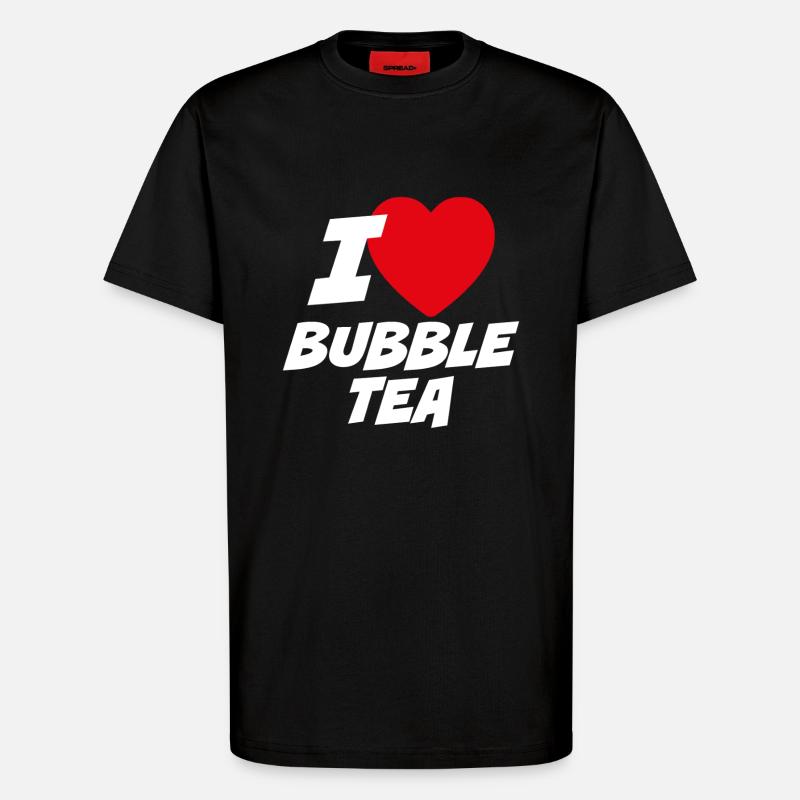 I Love Bubble Tea - T-Shirt - made by SPREAD - SOLID BLACK