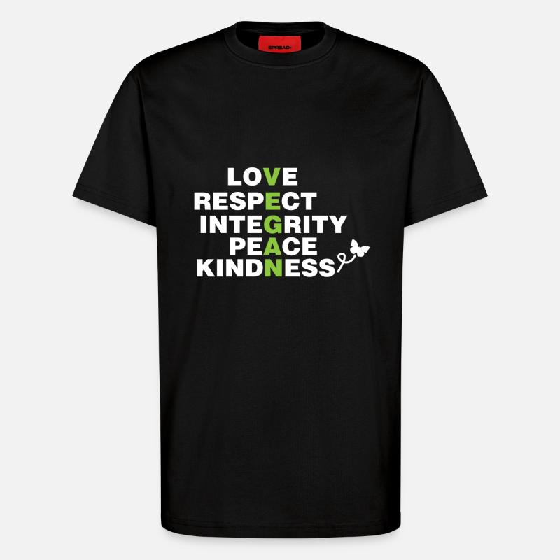 VEGAN - T-Shirt - made by SPREAD - SOLID BLACK