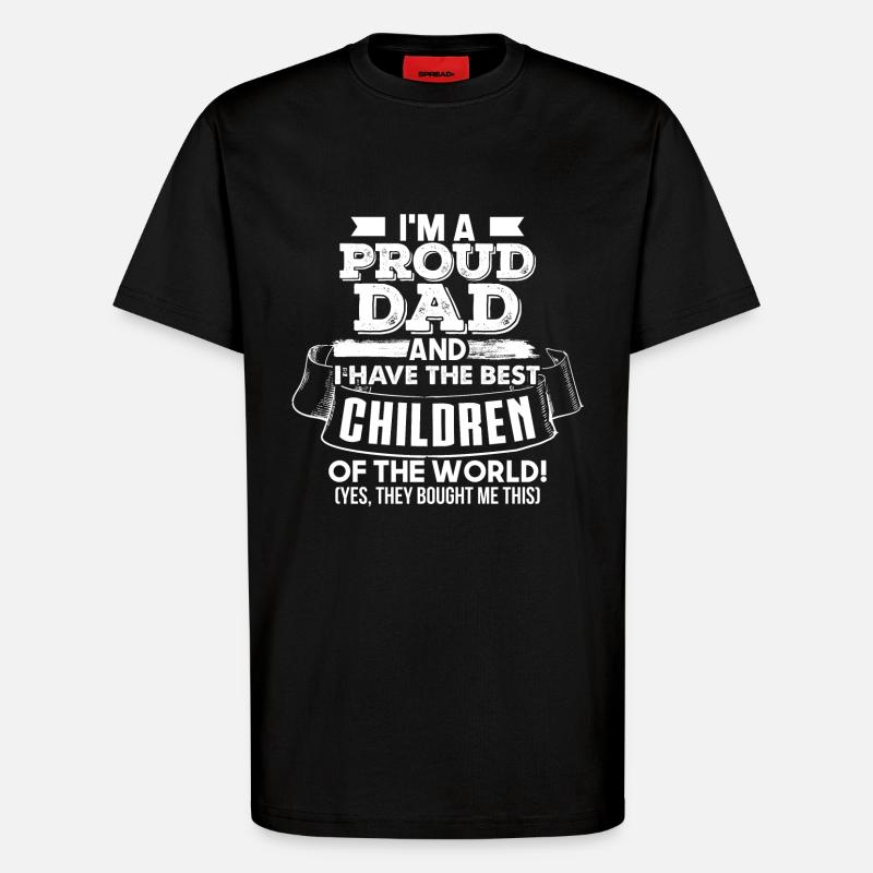 Proud Dad - T-Shirt - made by SPREAD - SOLID BLACK