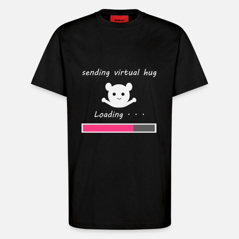 Sende virtuelle Umarmung - T-Shirt - made by SPREAD - SOLID BLACK