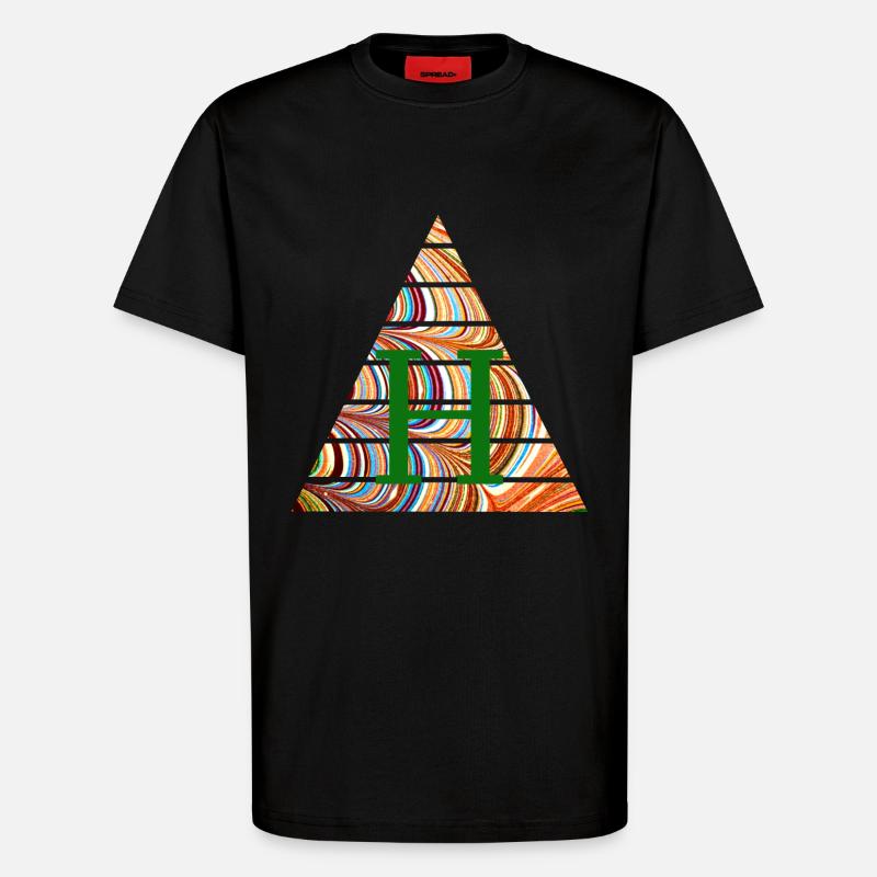 Triangle E 56 h - T-shirt bio décontracté fabriqué en UE - SOLID BLACK
