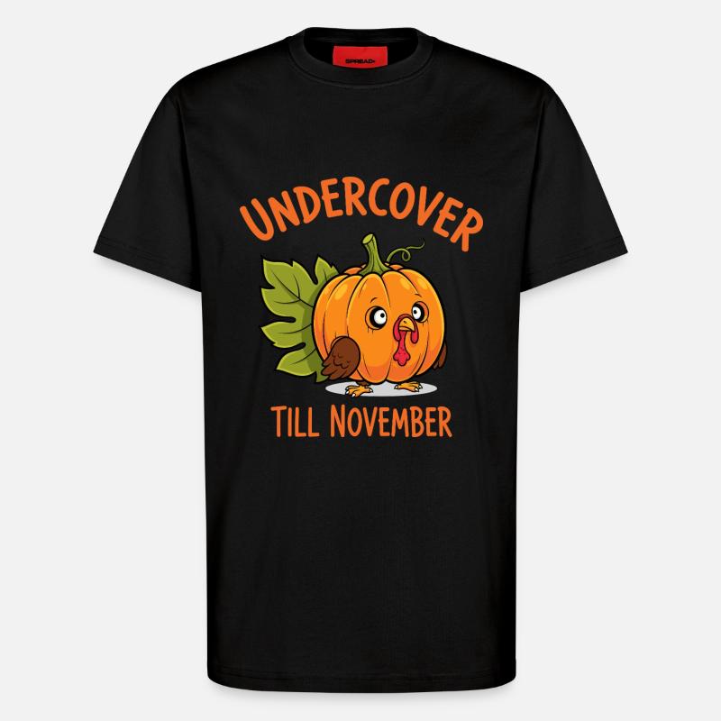 Undercover Turkey - T-Shirt - made by SPREAD - SOLID BLACK