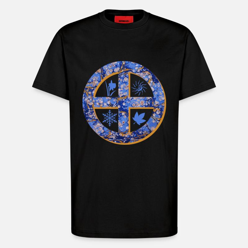 sonnenkreuz e 112 - T-Shirt - made by SPREAD - SOLID BLACK