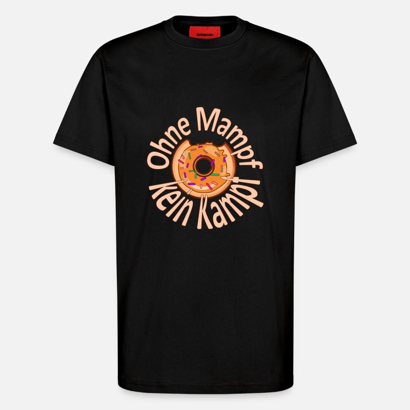 Ohne Mampf kein Kampf - T-Shirt - made by SPREAD - SOLID BLACK