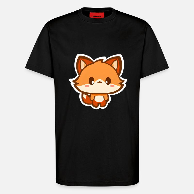 Renard - T-shirt bio décontracté fabriqué en UE - SOLID BLACK