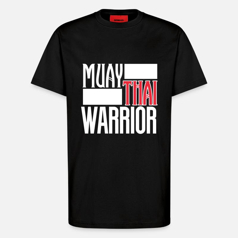 Muay Thaï - T-shirt bio décontracté fabriqué en UE - SOLID BLACK