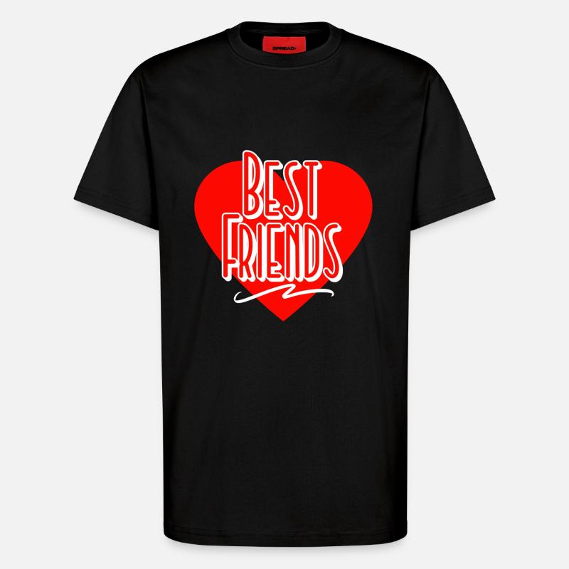 Beste Freunde - T-Shirt - made by SPREAD - SOLID BLACK