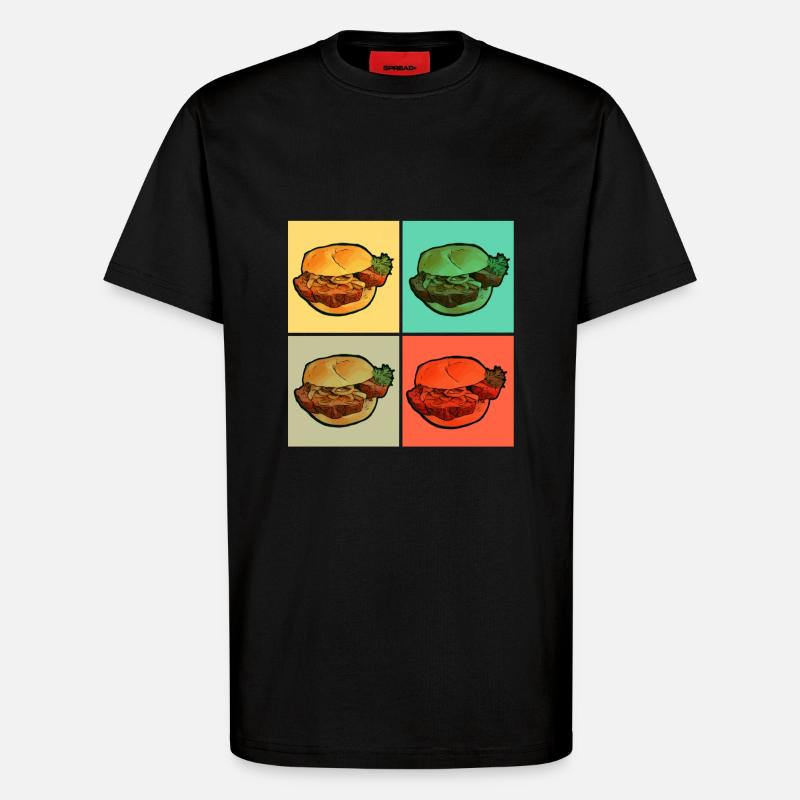 Leberkas Fleischkäse Buns - T-Shirt - made by SPREAD - SOLID BLACK