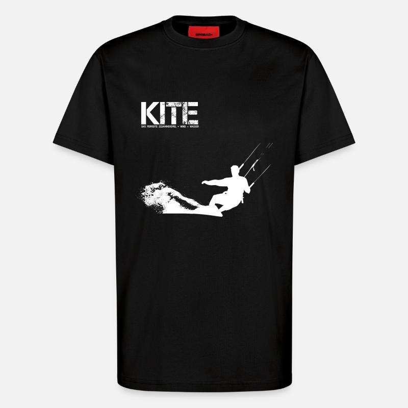 KITEBOARDING GESCHENK - T-Shirt - made by SPREAD - SOLID BLACK