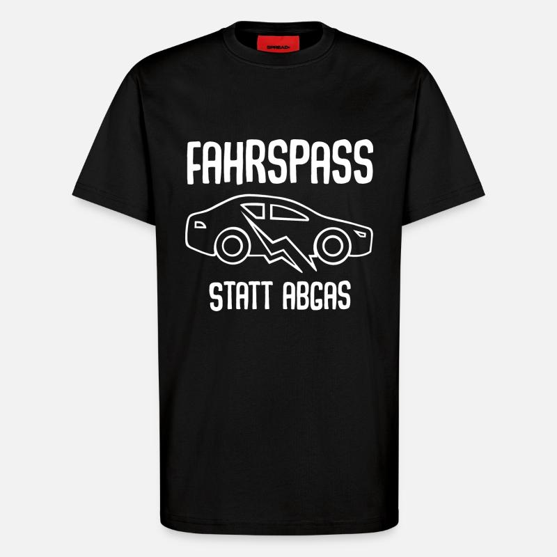 E-Auto Elektroauto - T-Shirt - made by SPREAD - SOLID BLACK