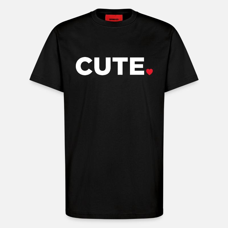 Cute - T-Shirt - made by SPREAD - SOLID BLACK