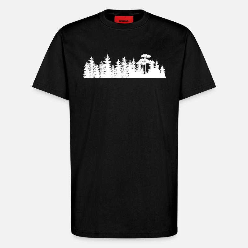 Waldlandschaft Silhouetten Design - T-Shirt - made by SPREAD - SOLID BLACK
