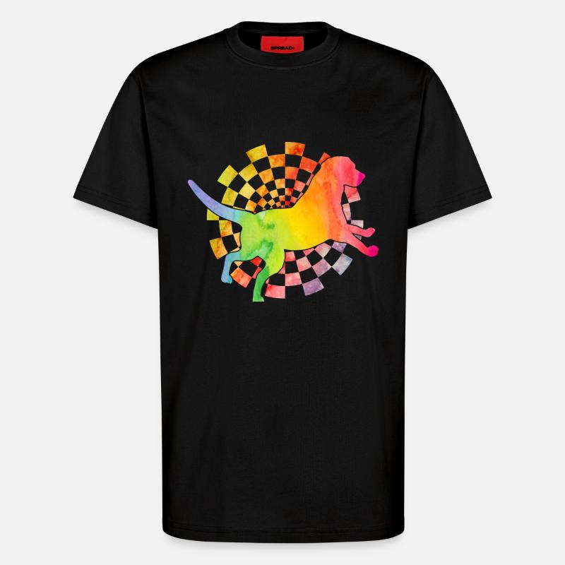 Labrador Rétro - T-shirt bio décontracté fabriqué en UE - SOLID BLACK
