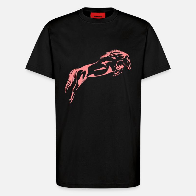 Springpferd - T-Shirt - made by SPREAD - SOLID BLACK