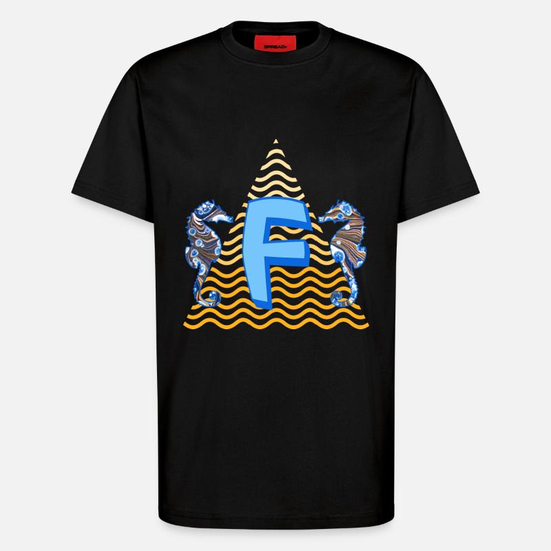 Hippocampe E 262 f - T-shirt bio décontracté fabriqué en UE - SOLID BLACK