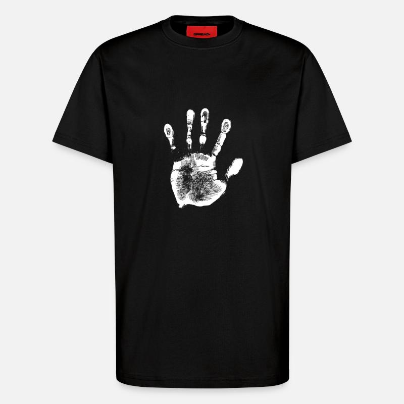 Weiße Hand. Geschenk - T-Shirt - made by SPREAD - SOLID BLACK