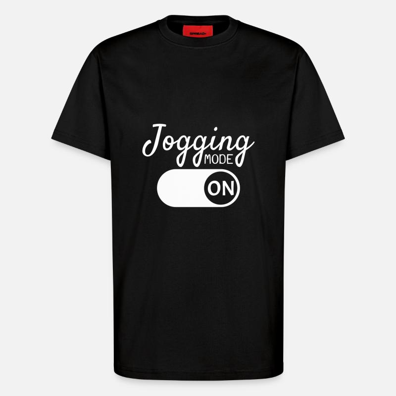 Joggen - T-Shirt - made by SPREAD - SOLID BLACK
