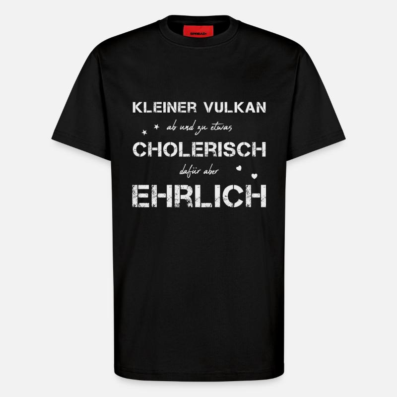 cholerisch ehrlich - T-Shirt - made by SPREAD - SOLID BLACK