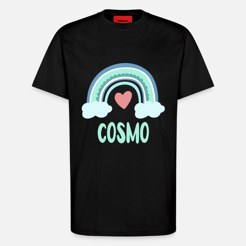 Cosmo Name Regenbogen Baby - T-Shirt - made by SPREAD - SOLID BLACK