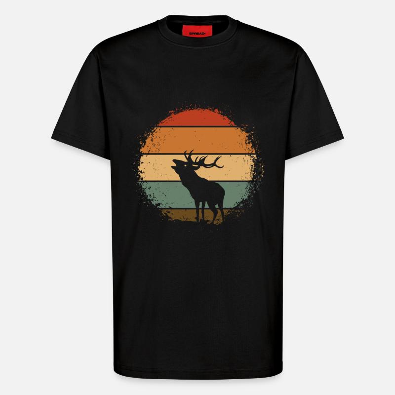 Hirsch - T-Shirt - made by SPREAD - SOLID BLACK