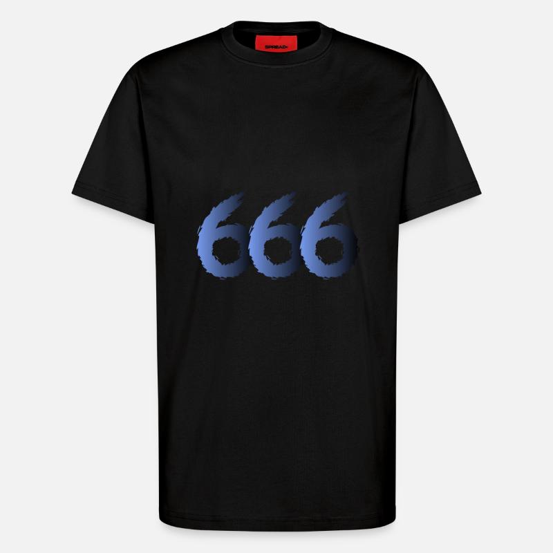666 Satan Symbol - Devil - Evil - T-Shirt - made by SPREAD - SOLID BLACK