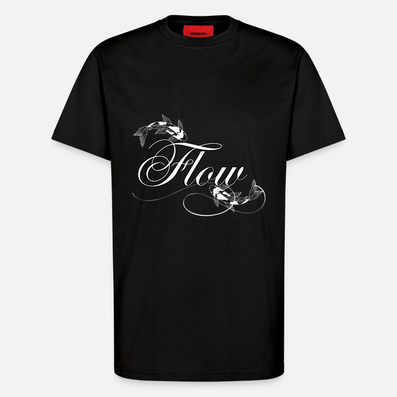Flow. Koi Fish. - T-Shirt - made by SPREAD - SOLID BLACK