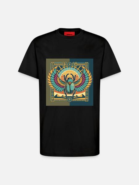 KHEPRI God of the Rising Sun - T-Shirt - made by SPREAD - SOLID BLACK