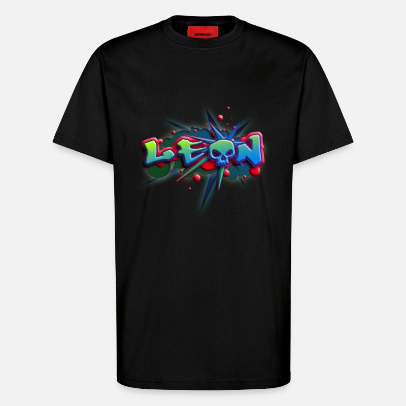 leon_a_012014 - T-Shirt - made by SPREAD - SOLID BLACK