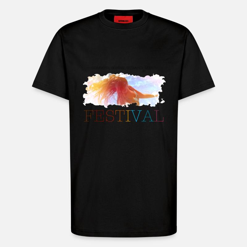 Festival-Sommer - T-Shirt - made by SPREAD - SOLID BLACK