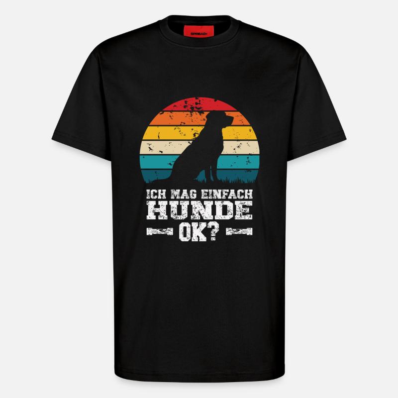 Ich mag Hunde - T-Shirt - made by SPREAD - SOLID BLACK