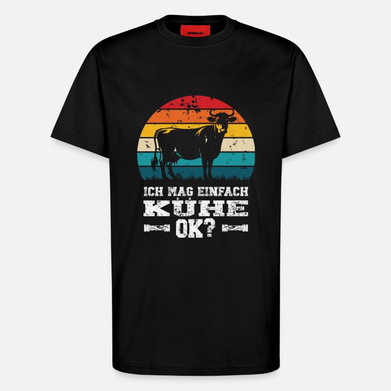 Ich mag Kühe - T-Shirt - made by SPREAD - SOLID BLACK