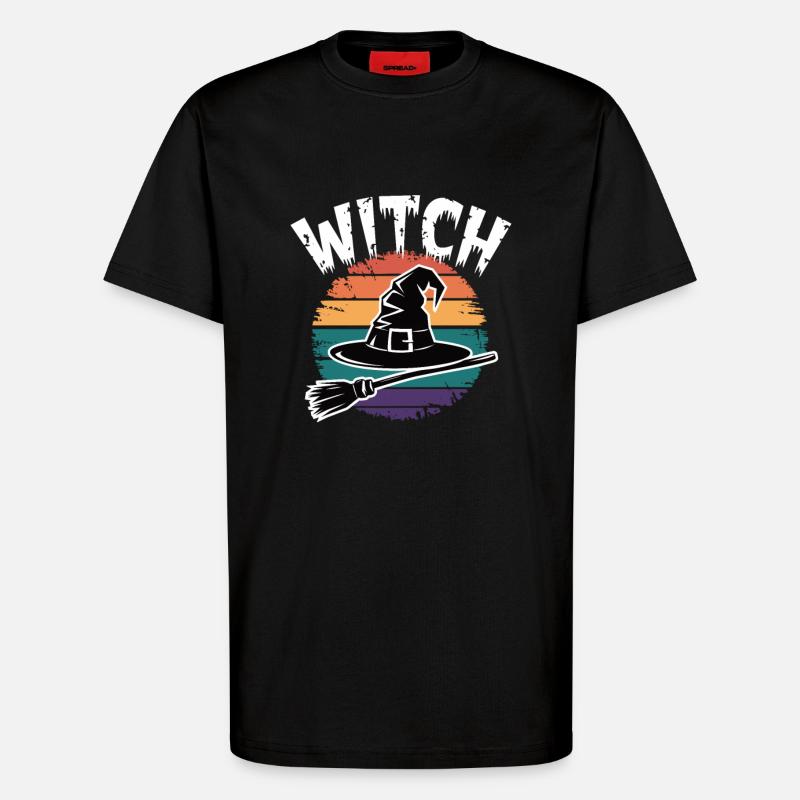 Witch Sunset Design - T-Shirt - made by SPREAD - SOLID BLACK