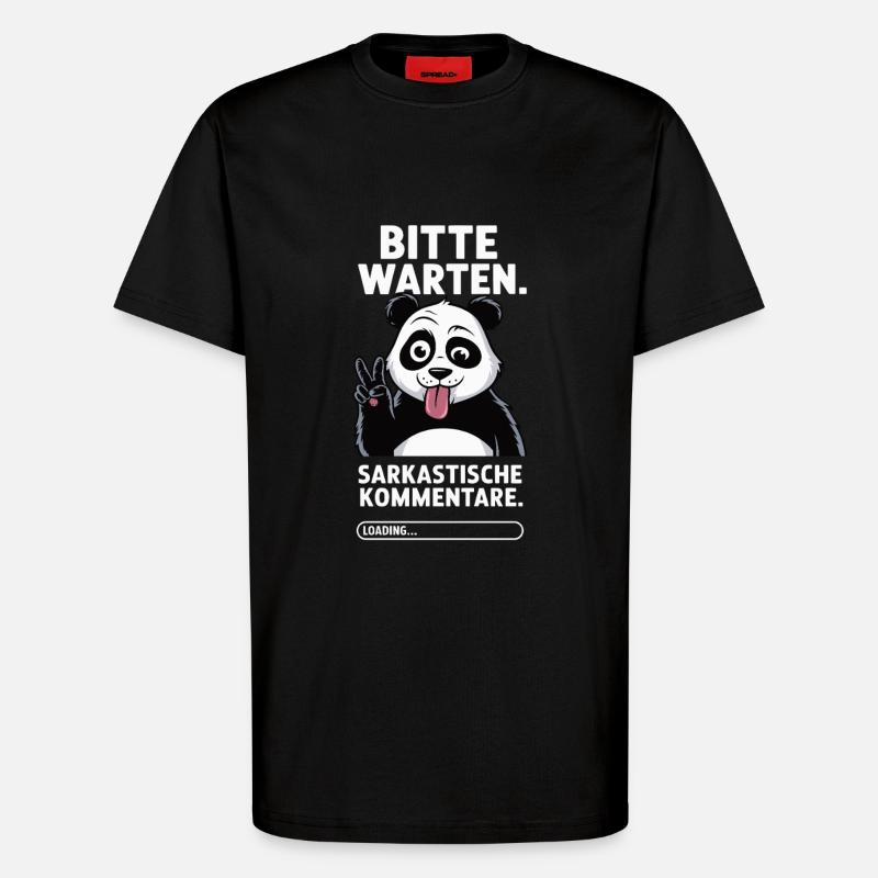Sarkastischer Panda - T-Shirt - made by SPREAD - SOLID BLACK