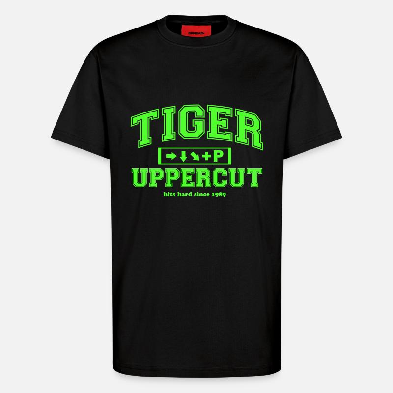 Tiger Uppercut University - T-Shirt - made by SPREAD - SOLID BLACK