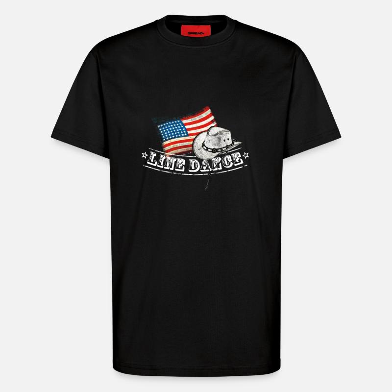 Danse de ligne - T-shirt bio décontracté fabriqué en UE - SOLID BLACK