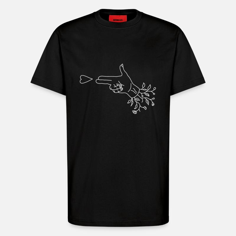 Dear shot - T-Shirt - made by SPREAD - SOLID BLACK