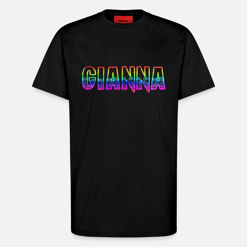 gianna rs regenbogen - T-Shirt - made by SPREAD - SOLID BLACK