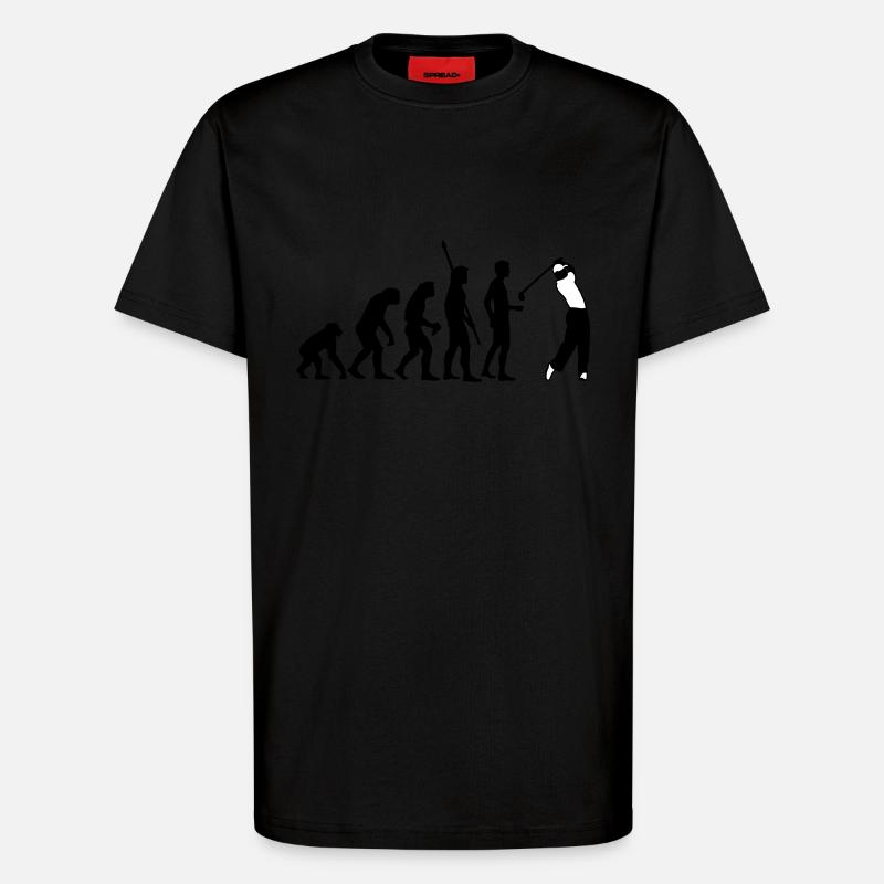 evolution_golf_b_2c - T-Shirt - made by SPREAD - SOLID BLACK