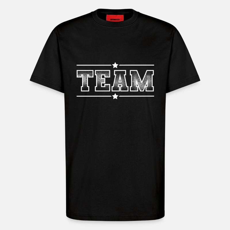 Team - T-Shirt - made by SPREAD - SOLID BLACK