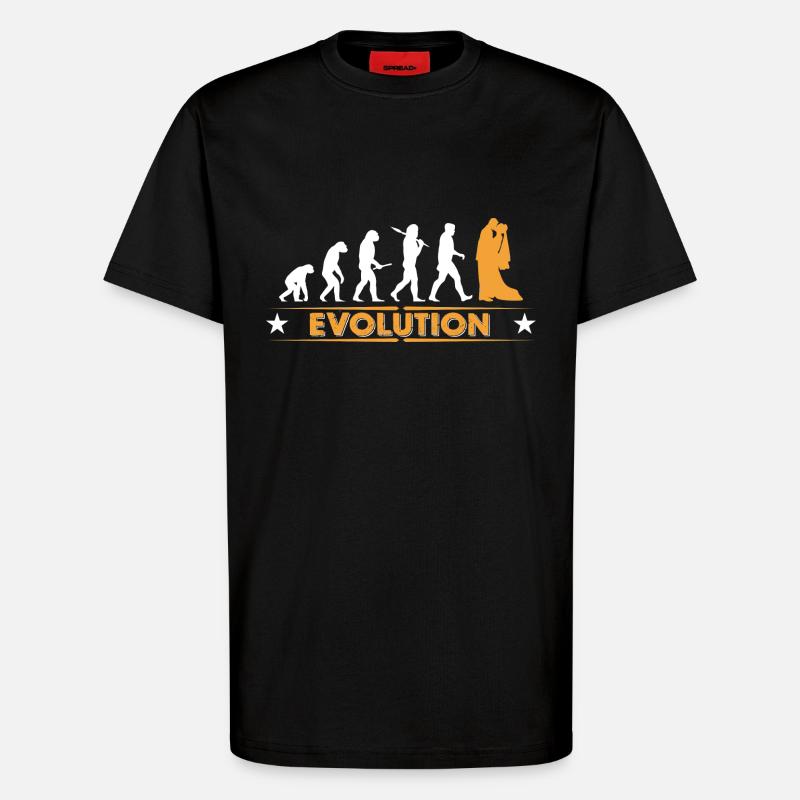 Wedding - evolution - T-Shirt - made by SPREAD - SOLID BLACK